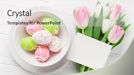  Presentation with happy birthday mama greeting card - PPT layouts featuring greeting card with tulip flower background and a  colored foreground