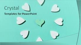  Presentation with congratulation - Cool new presentation theme with greeting-festive-holiday-composition backdrop and a arctic colored foreground