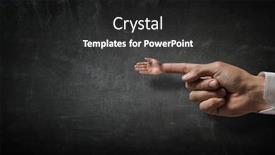  Presentation with forefinger - Slides having greeting-gesture-on-forefinger-mixed background and a dark gray colored foreground