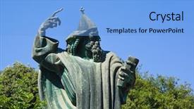  Presentation with croatia split - Presentation featuring gregorius of nin at split background and a light blue colored foreground