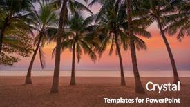  Presentation with caribbean - Slides with grenada - beach of the caribbean islands background and a tawny brown colored foreground