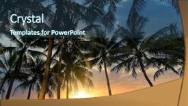  Presentation with little beach cala esmeralda cala - Beautiful PPT layouts featuring grenada - beach of the caribbean islands backdrop and a  colored foreground