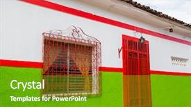  Presentation with central america - PPT theme enhanced with grenada - colonial architecture in nicaragua central background and a tawny brown colored foreground