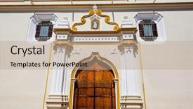  Presentation with central america - Cool new presentation theme with grenada - colonial architecture in nicaragua central backdrop and a coral colored foreground