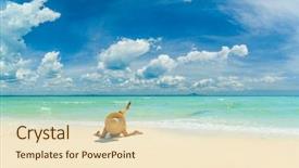  Presentation with alone - Audience pleasing slide deck consisting of grenada - woman alone on the beach backdrop and a lemonade colored foreground