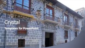  Presentation with granada - PPT theme enhanced with grenade - granada old city hall madraza background and a gray colored foreground