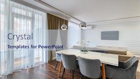  Presentation with classic - Colorful slides enhanced with grey-and-white-contemporary-classic backdrop and a sky blue colored foreground