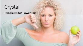  Presentation with bad apple - Audience pleasing presentation theme consisting of grey background eating green apple backdrop and a  colored foreground