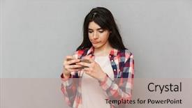  Presentation with mobile games - Slide set consisting of grey background wall play games background and a light gray colored foreground