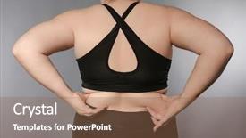  Presentation with weight loss - PPT theme consisting of grey background weight loss background and a violet colored foreground