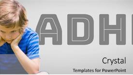  Presentation with adhd - PPT theme consisting of grey background with adhd background and a light gray colored foreground
