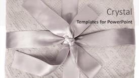  Presentation with tie - Colorful PPT theme enhanced with grey-blanket-new-with-bow backdrop and a light gray colored foreground