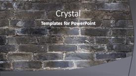  Presentation with brick wall texture - PPT layouts featuring grey-brick-wall-texture-pattern background and a dark gray colored foreground