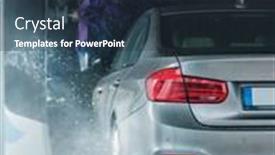  Presentation with car wash - Presentation featuring grey-car-running-through background and a tawny brown colored foreground