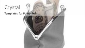  Presentation with cash - PPT theme having grey-cash-wallet-isolated-over background and a  colored foreground
