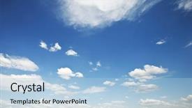  Presentation with blue sky - Audience pleasing slide deck consisting of grey clouds in the blue backdrop and a light blue colored foreground