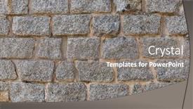  Presentation with brick wall texture - PPT theme enhanced with grey-color-brick-wall-texture background and a gray colored foreground