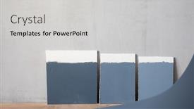  Presentation with wall paint - Presentation theme enhanced with grey-color-samplers-at-blank background and a light gray colored foreground