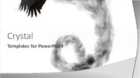  Presentation with crow - Beautiful PPT layouts featuring grey-crow-flying-from-smoke backdrop and a white colored foreground