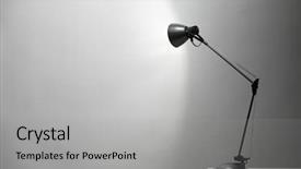  Presentation with grey - Beautiful presentation theme featuring grey desk lamp pointed backdrop and a light gray colored foreground