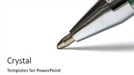  Presentation with fountain pen - Presentation enhanced with grey fountain - close-up of pen shallow dof background and a white colored foreground