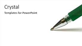  Presentation with fountain pen - Presentation theme having grey fountain - close-up of pen shallow dof background and a white colored foreground