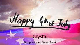 Presentation with fourth of july - Amazing slide deck having grey fourth of july graphic backdrop and a coral colored foreground