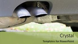  Presentation with car - PPT theme consisting of grey from a family car background and a mint green colored foreground