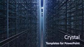  Presentation with paint construction industry - PPT theme consisting of grey girders on abandoned plant background and a wine colored foreground