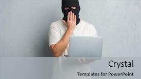  Presentation with cyber attack - Audience pleasing slides consisting of grey grunge wall doing cyber backdrop and a light gray colored foreground