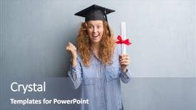  Presentation with woman praying over bible - PPT layouts with grey grunge wall holding diploma background and a seafoam green colored foreground