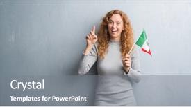  Presentation with mexico flag - Colorful slide set enhanced with grey grunge wall holding flag backdrop and a gray colored foreground