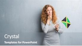  Presentation with grey - Amazing PPT theme having grey grunge wall holding flag backdrop and a gray colored foreground