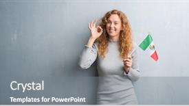  Presentation with mexico flag - PPT layouts consisting of grey grunge wall holding flag background and a gray colored foreground