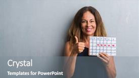  Presentation with fingers - Presentation theme featuring grey grunge wall holding period background and a gray colored foreground