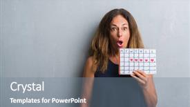  Presentation with fear - Colorful slide deck enhanced with grey grunge wall holding period backdrop and a  colored foreground