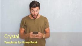  Presentation with grey - PPT layouts consisting of grey grunge wall text background and a tawny brown colored foreground