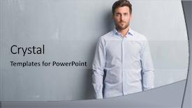  Presentation with simple business - Beautiful PPT theme featuring grey grunge wall wearing elegant backdrop and a light gray colored foreground