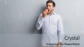  Presentation with sleepiness - Colorful PPT layouts enhanced with grey grunge wall wearing elegant backdrop and a light gray colored foreground