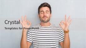  Presentation with grey - PPT theme having grey grunge wall wearing navy background and a soft green colored foreground