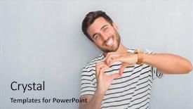  Presentation with hands the shape of a heart - Amazing theme having grey grunge wall wearing navy backdrop and a light gray colored foreground