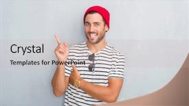  Presentation with future navy ship - Slides featuring grey grunge wall wearing navy background and a  colored foreground