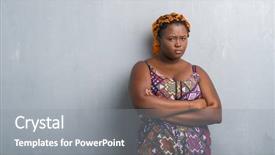  Presentation with african american adults in classroom - Amazing presentation design having grey grunge wall wearing orange backdrop and a gray colored foreground