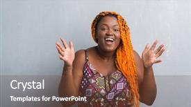  Presentation with african american protest - Audience pleasing PPT theme consisting of grey grunge wall wearing orange backdrop and a tawny brown colored foreground