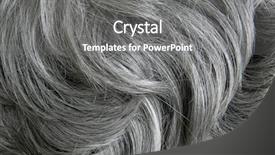  Presentation with hair - PPT theme enhanced with grey hair background and a gray colored foreground