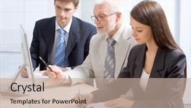  Presentation with task - Slide deck enhanced with grey-haired professor and two background and a coral colored foreground