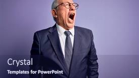  Presentation with purple business - Cool new presentation with grey-haired-senior-business-man backdrop and a navy blue colored foreground