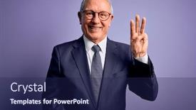  Presentation with purple business - PPT theme with grey-haired-senior-business-man background and a navy blue colored foreground