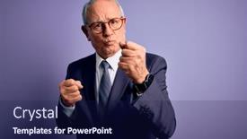  Presentation with purple business - PPT layouts featuring grey-haired-senior-business-man background and a navy blue colored foreground