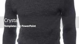  Presentation with polo - PPT theme with grey-knitted-longsleeve-polo-neck background and a dark gray colored foreground